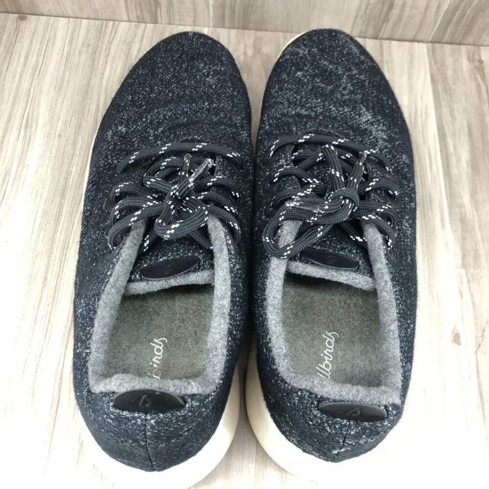 Allbirds Sneakers Mens 12 Wool Runner Mizzles Blue Wool Lace Up Shoes